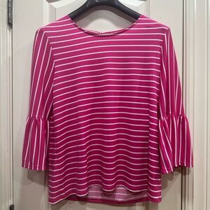 Chicos Pink/White Blouse Size 1